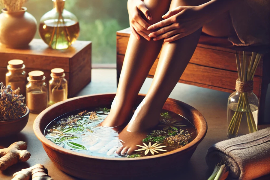 Xông ngâm chân bài độc, ổn định huyết áp